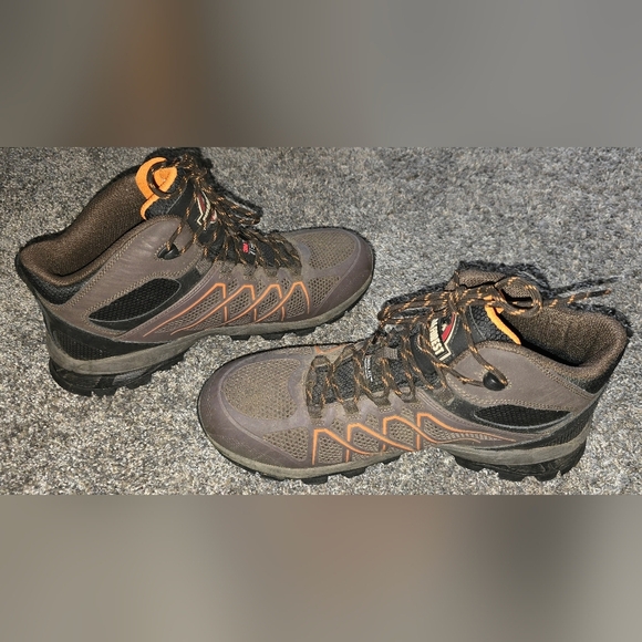 Field & Forest Brown Walker Mid Hiker Boots Mens Size 12 Lace Up - Picture 7 of 11